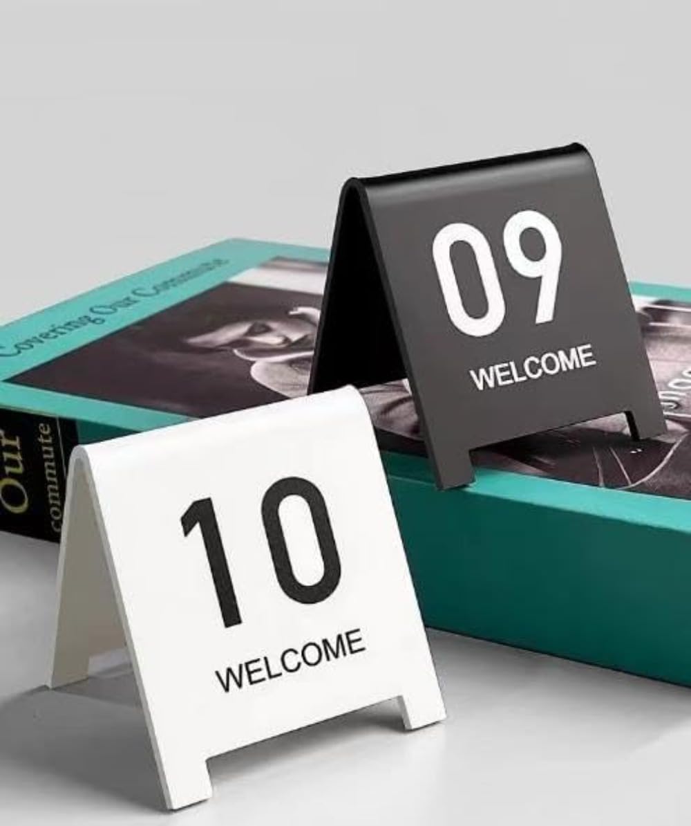 Amazon | Rcuihak 10枚飲食店 カフェ 会議 講座 座席札 番号札 卓上札